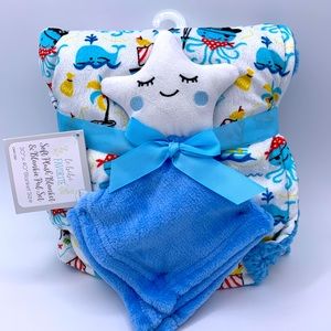 Soft Plush Blanket and Blankie Pal Set
